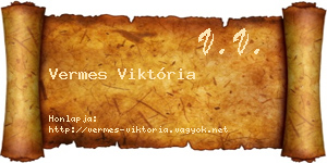Vermes Viktória névjegykártya